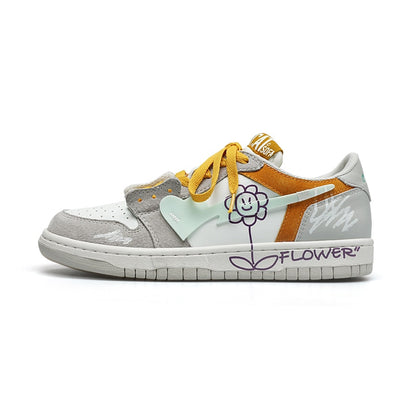 Urban flower skate sneakers shoe