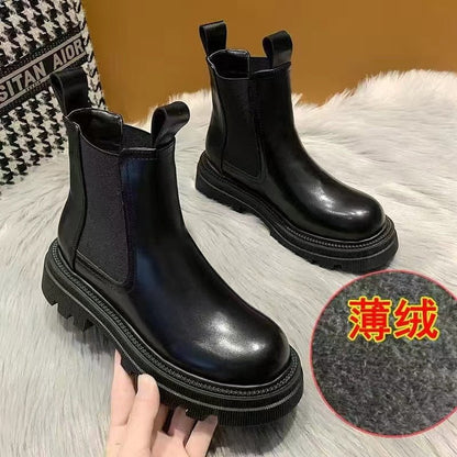 black plus fluff / 35 Platform winter boots women's shoes 14:350853#black plus fluff;200000124:200000333