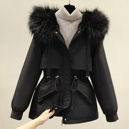 Black / S Winter jacket with big fur hood 14:193;5:100014064