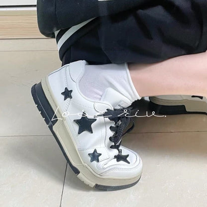'STAR ELI1' skate sneakers in white