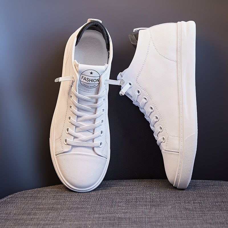 Classic leather white sneakers