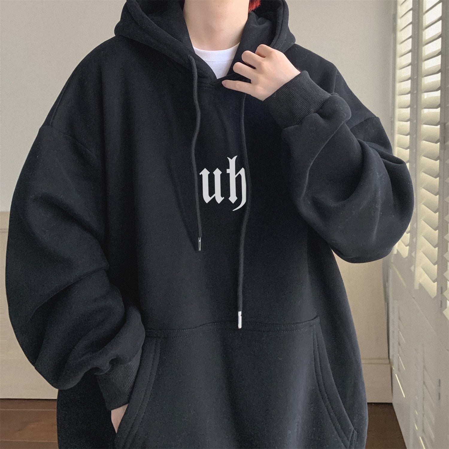 Black / M hoodies "UH" fashion 14:173#Black;5:361386