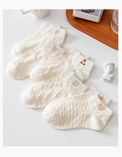 ladies white cotton ankle socks