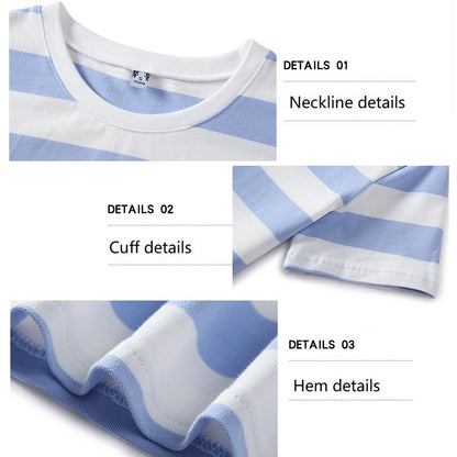 RS Blue Stripe Cotton T-Shirt