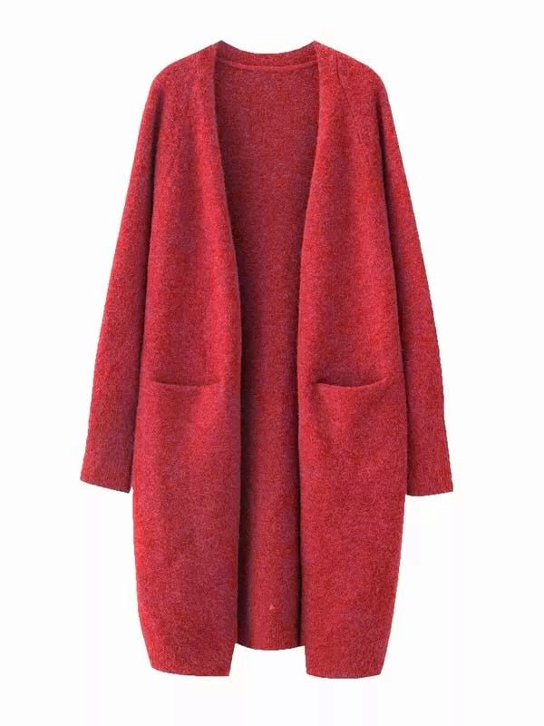 red / One Size oversize long sweater cardigans jacket coat ln 14:350852#red;5:200003528