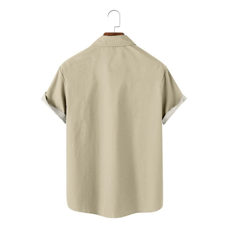 RB2 Loose shirt lapel short sleeve