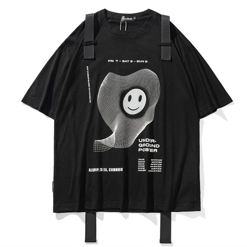 'UGP' smiley face T-shirt with loose fit – Catseven store