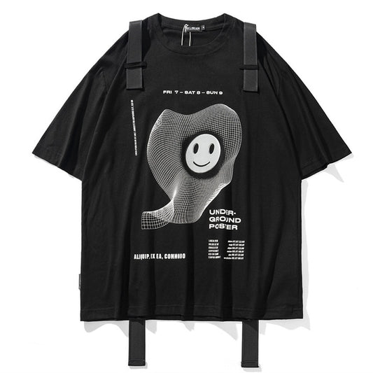 'UGP' smiley face T-shirt with loose fit
