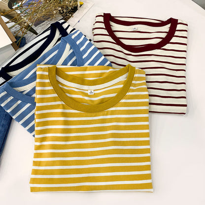 River "IS-PR" stripe cotton t-shirt