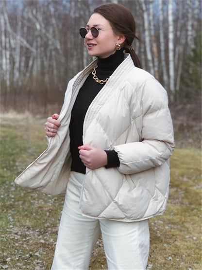 Victoria II sashes puffer coat with belt