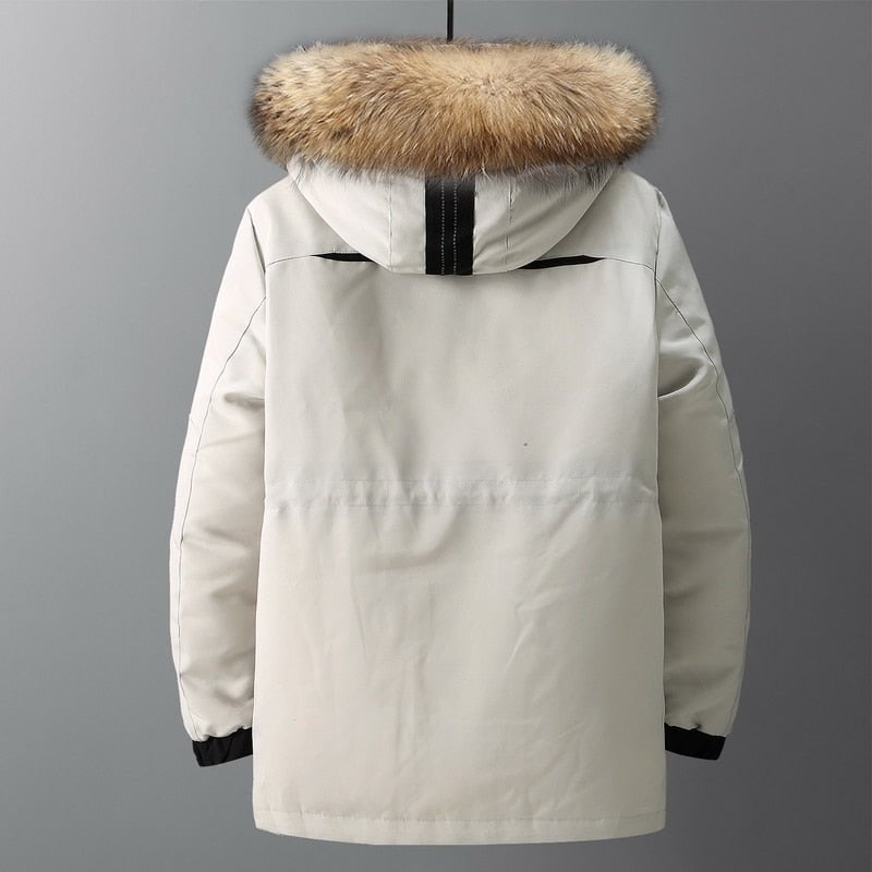 winter coat with fur collar thick