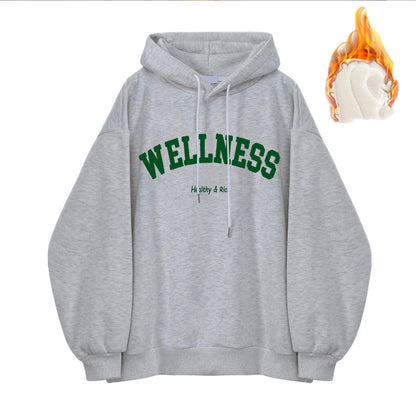 'WELLNESS'  winter pullover hoodie
