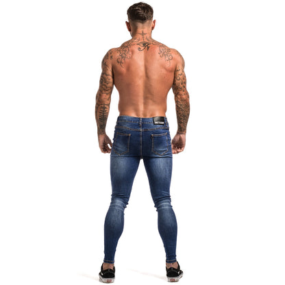Dark blue skinny stretch jeans