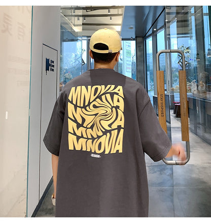 MNOVIA printed unisex oversized t-shirt.