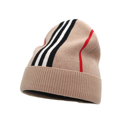 Free People striped knitted beanie hat