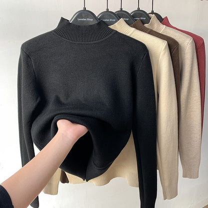 Black / One Size Knit turtleneck winter sweater vintage 14:193;5:200003528