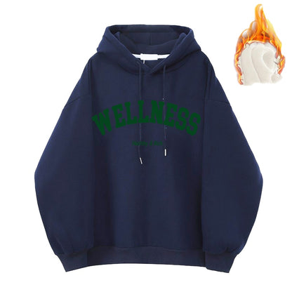 'WELLNESS'  winter pullover hoodie