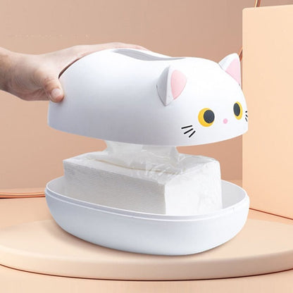 Cat tissue box holder