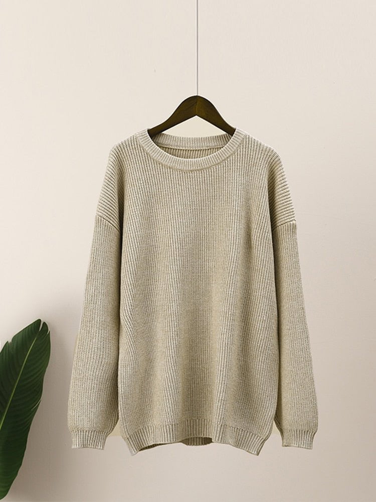 Khaki / S Elegant Knitted Sweaters for ladies 14:193#Khaki;5:100014064