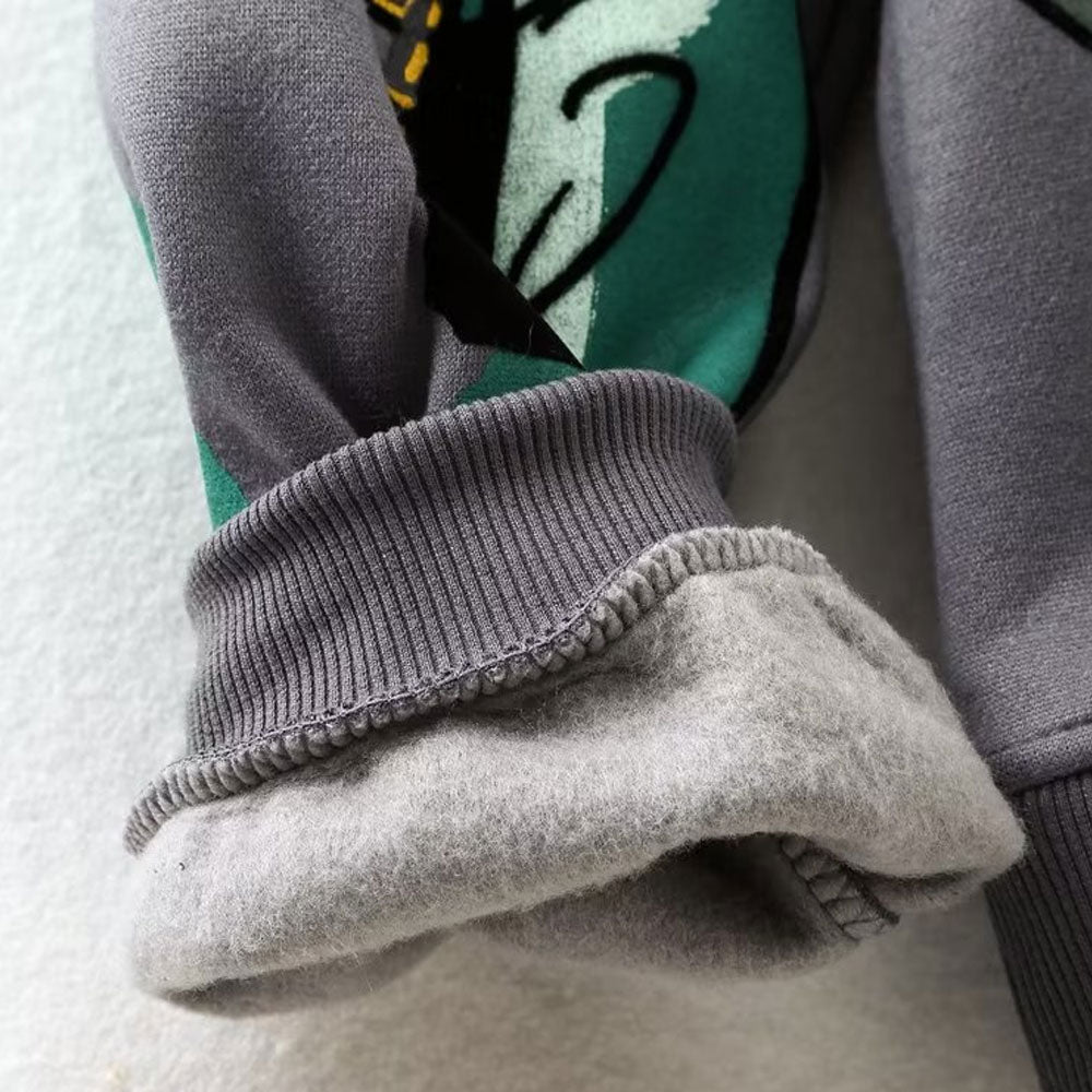 Inspo-Girl Printed Loose Fleece Sweatshirts
