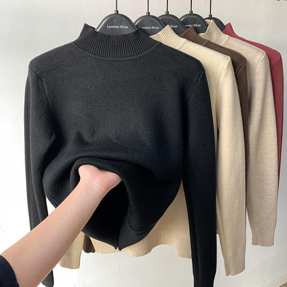 Knit turtleneck winter sweater vintage