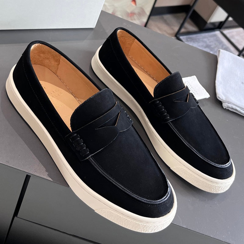 Handmade high-quality leather flat comfort shoes