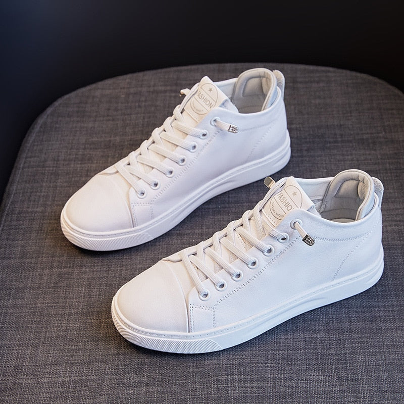 Classic leather white sneakers