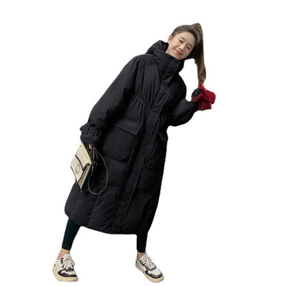 New ever long knee-length cotton-padded jacket