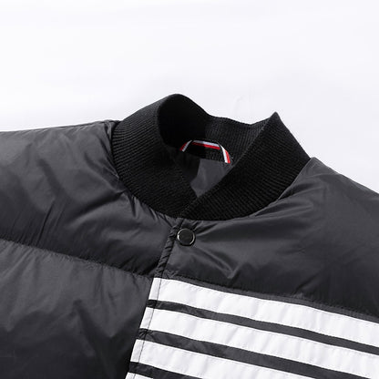 R&B puffer vest with a white line