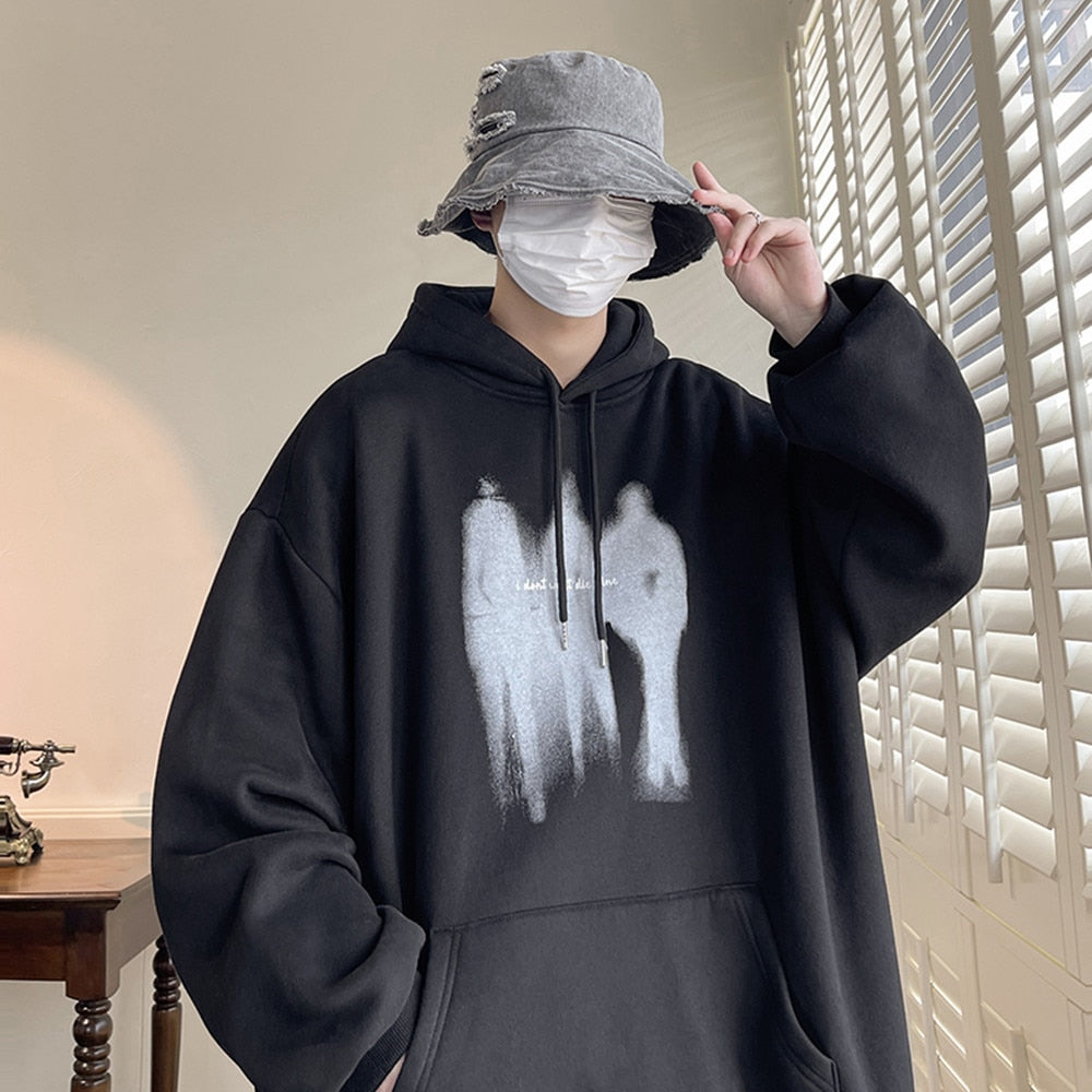 'SHADOW' oversized pullover hoodies