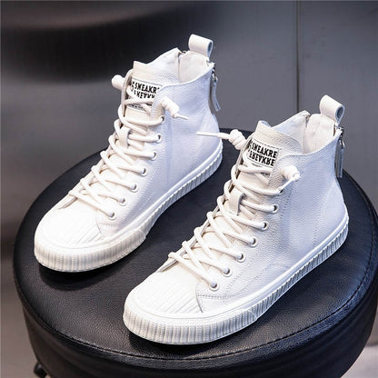 Women's high-top FLYERS sneakers in real leather