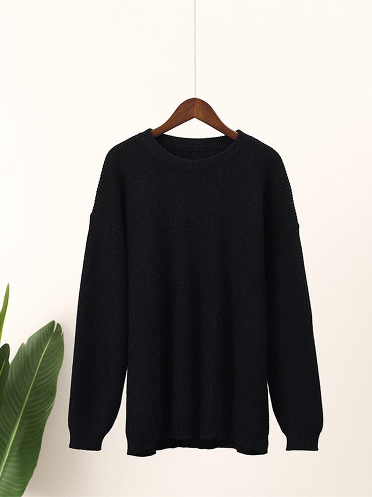 Black / S Elegant Knitted Sweaters for ladies 14:1254#Black;5:100014064