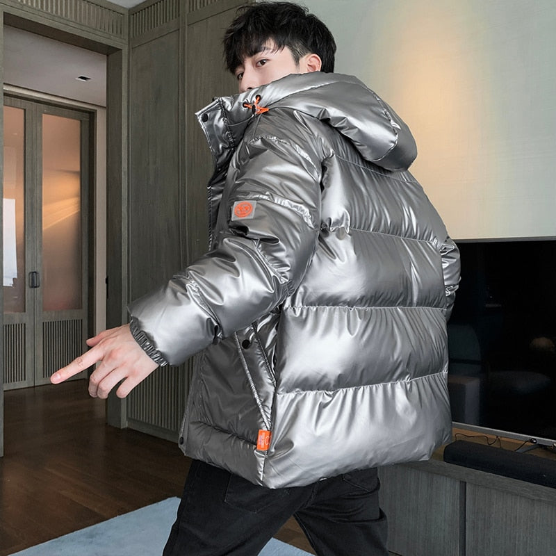 The "C7"essential shiny puffer jacket