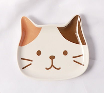 B Plate super cute cat ceramic sauce dish 14:175#B Plate