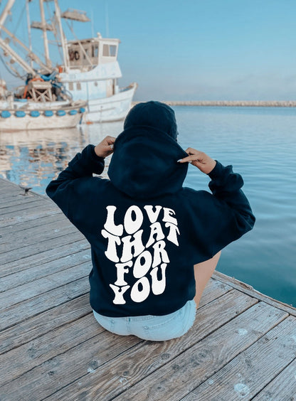 'LOVE' oversized graphic hoodie