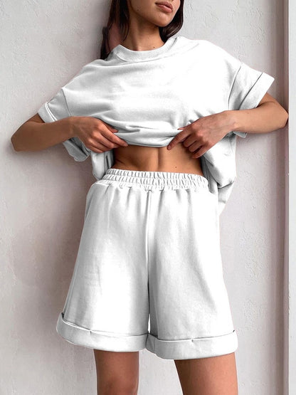 Toplady Loose cotton T-shirt & shorts set