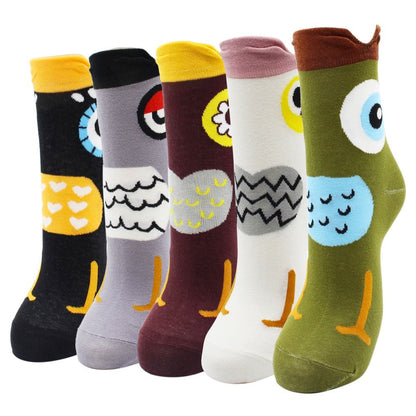100 cotton women's socks/5 Pairs colorful