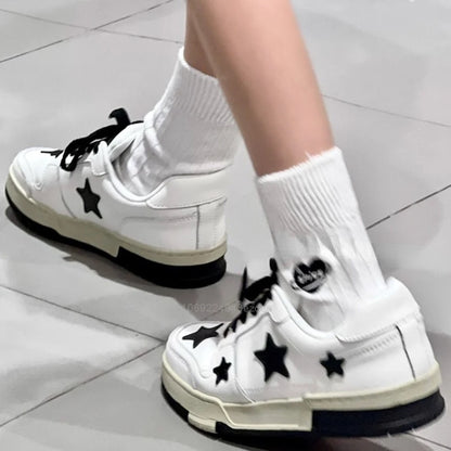 'STAR ELI1' skate sneakers in white
