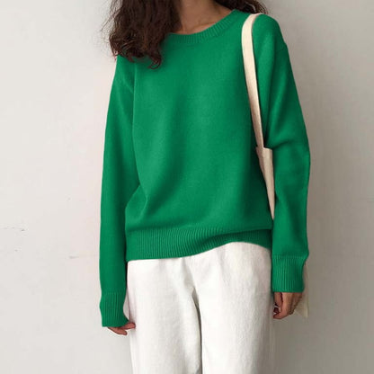 Dark Green / one size womens oversized cashmere sweater o-neck 14:4602#Dark Green;5:200003528#one size