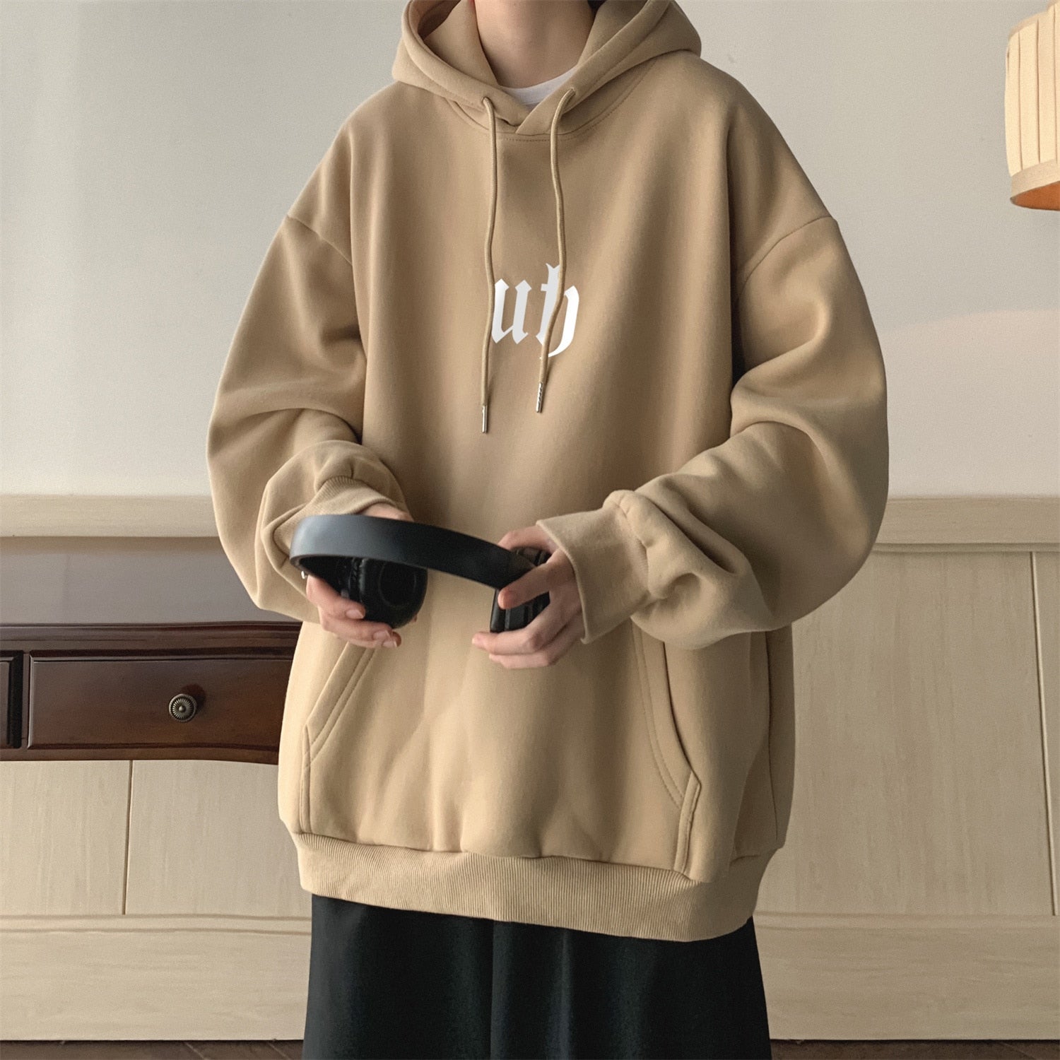 Khaki / M hoodies "UH" fashion 14:691#Khaki;5:361386