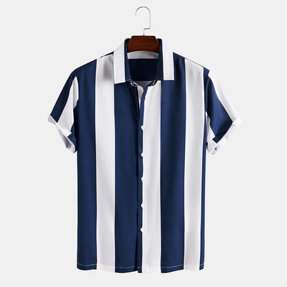 RB1 Striped short-sleeved shirt