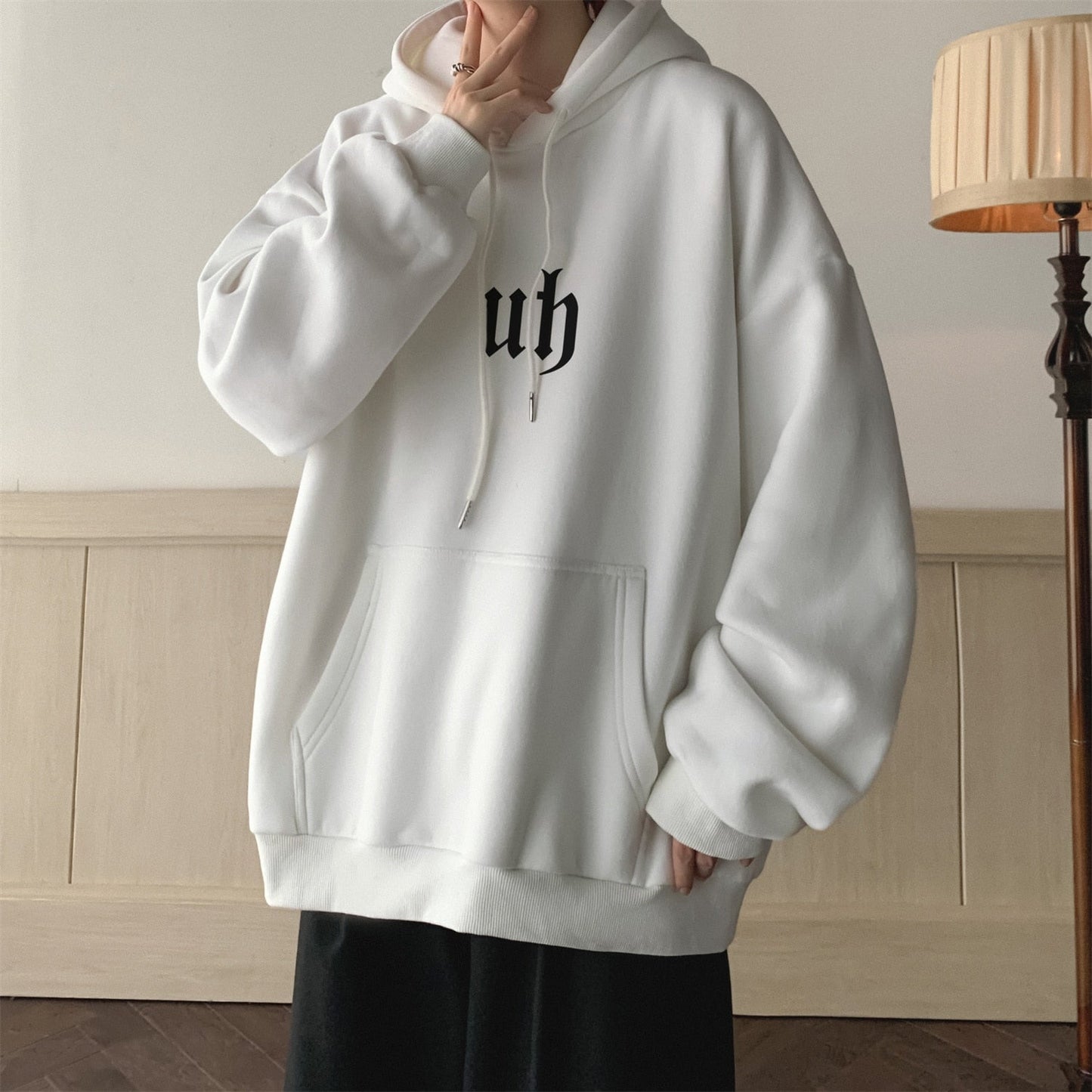 White / M hoodies "UH" fashion 14:193#White;5:361386