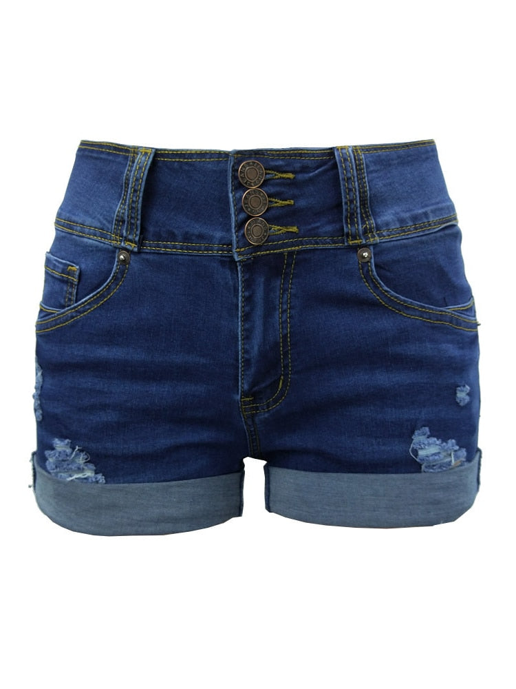 JJXX high-rise washed jeans shorts