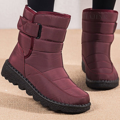 WineRed / 36 Women's winter boots with Mid-Calf 14:193#WineRed;200000124:200000334
