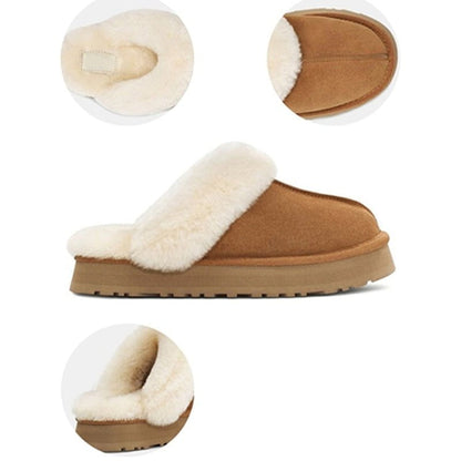 Plush slippers women's with fur