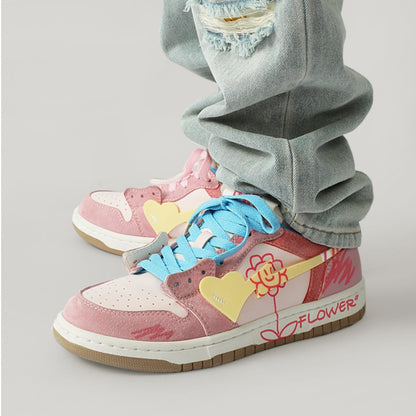 Urban flower skate sneakers shoe