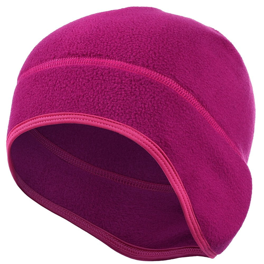 Purple Warm winter cap with ear covers 14:496#Purple