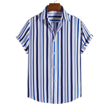 VAN-II Short Sleeve Striped Shirts Summer
