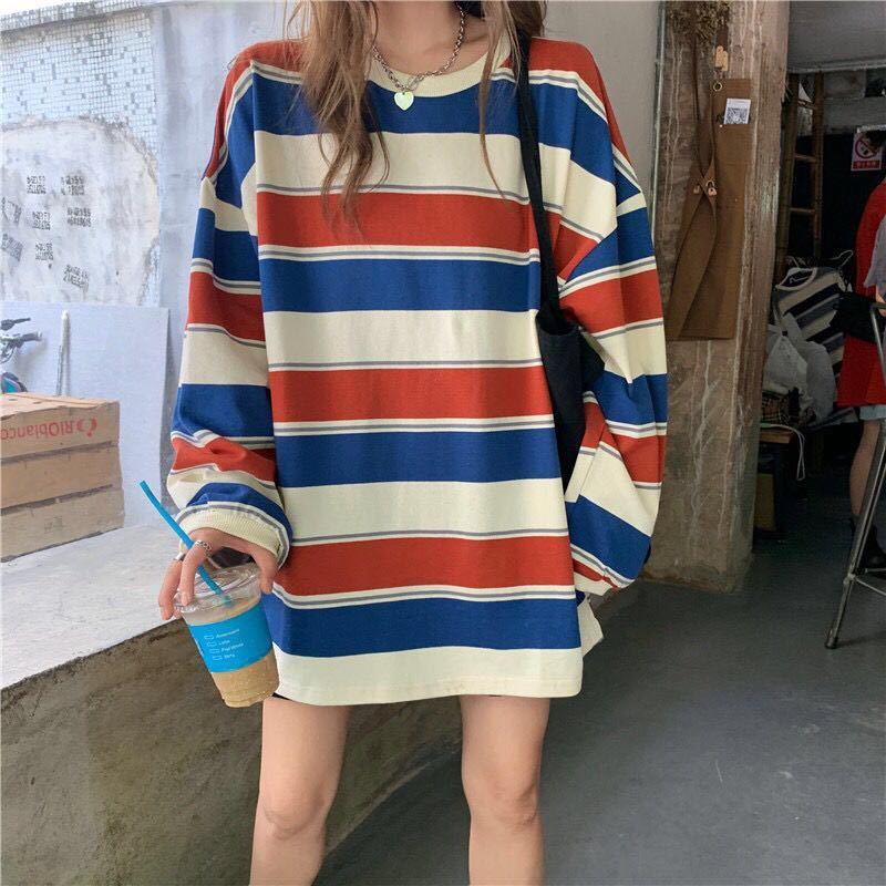 River-S' thin oversized-striped sweatshirt
