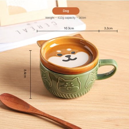D / 301-400ml cat mug cute ceramic coffee cup 14:366#D;26:200007962